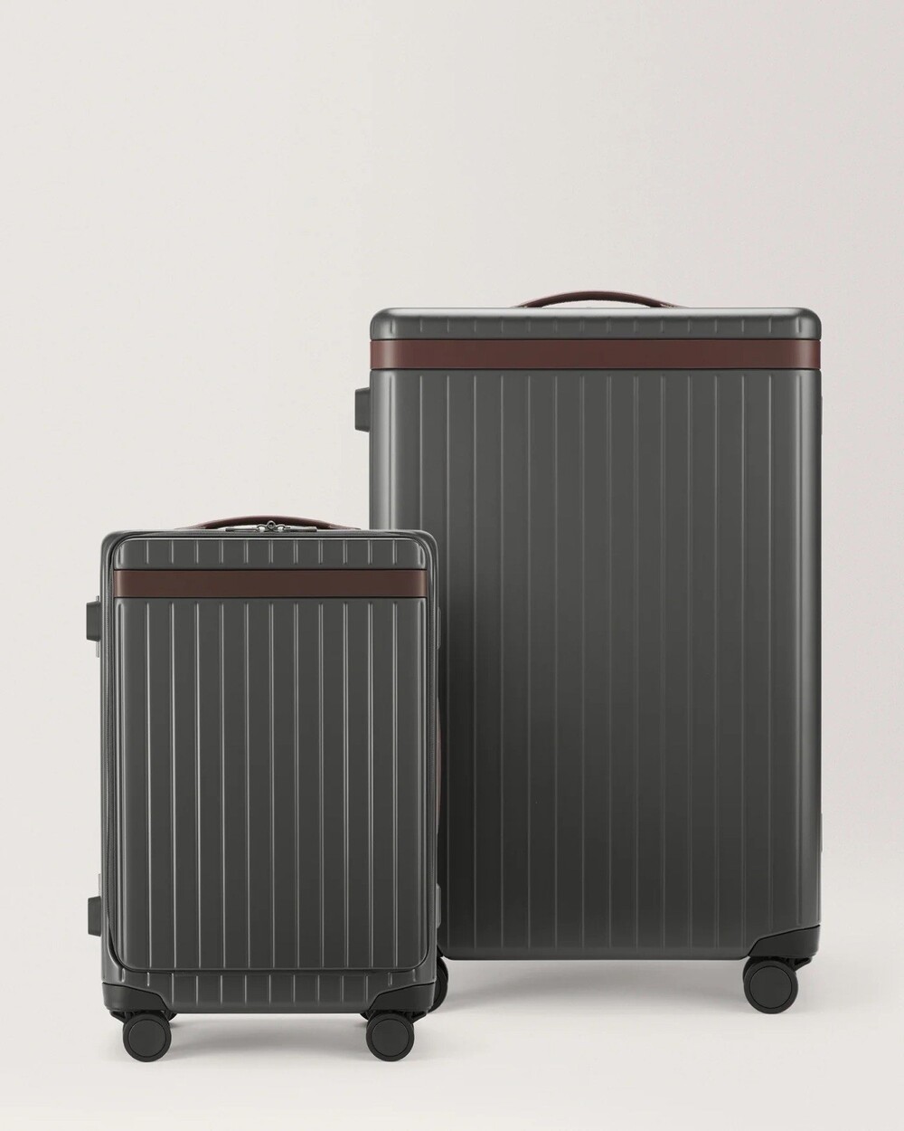 Carl Friedrik Hybrid Luggage Set Carry-On X + Large Check-In Grey/Chocolate